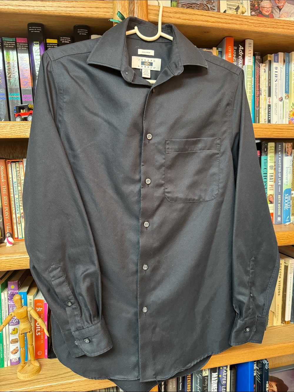 Joseph Abboud Charcoal Black Long-Sleeve Button-Up Shirt